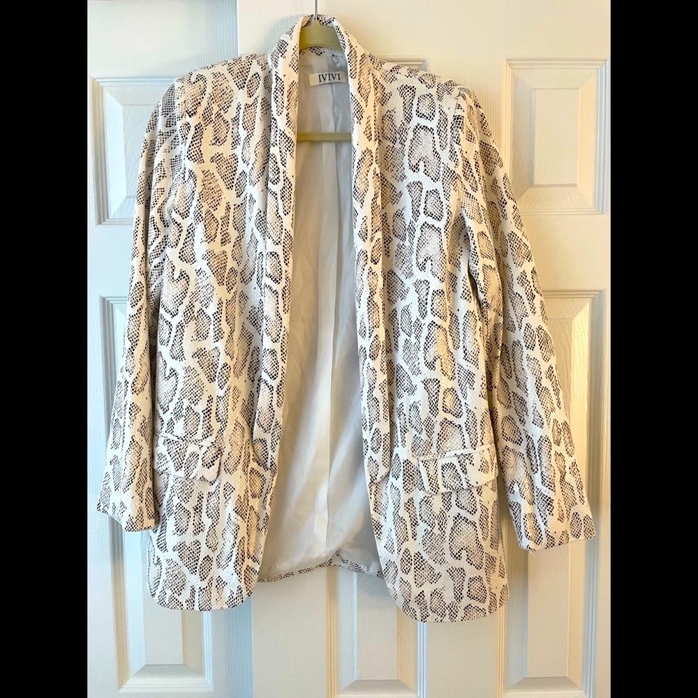Oversized Snakeskin Blazer
